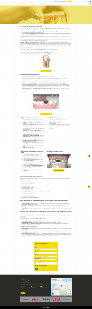 Cvitamin Klinika weboldal fejlesztés