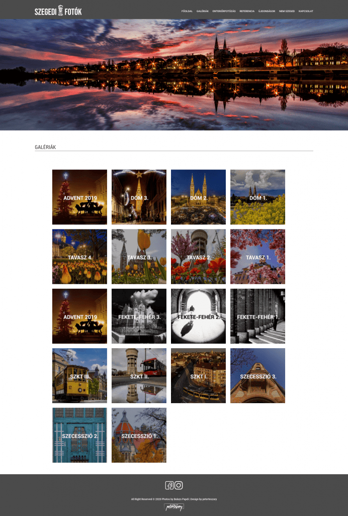 Szegedifotók weboldal fejlesztés