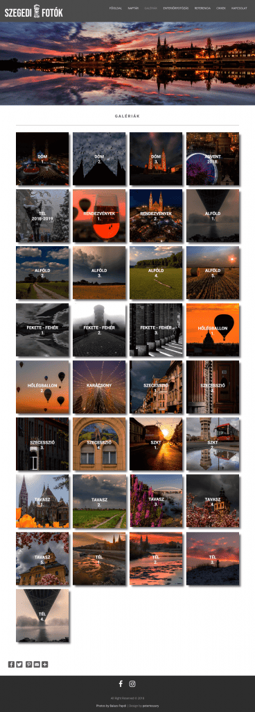 Szegediofotók weboldal fejlesztés