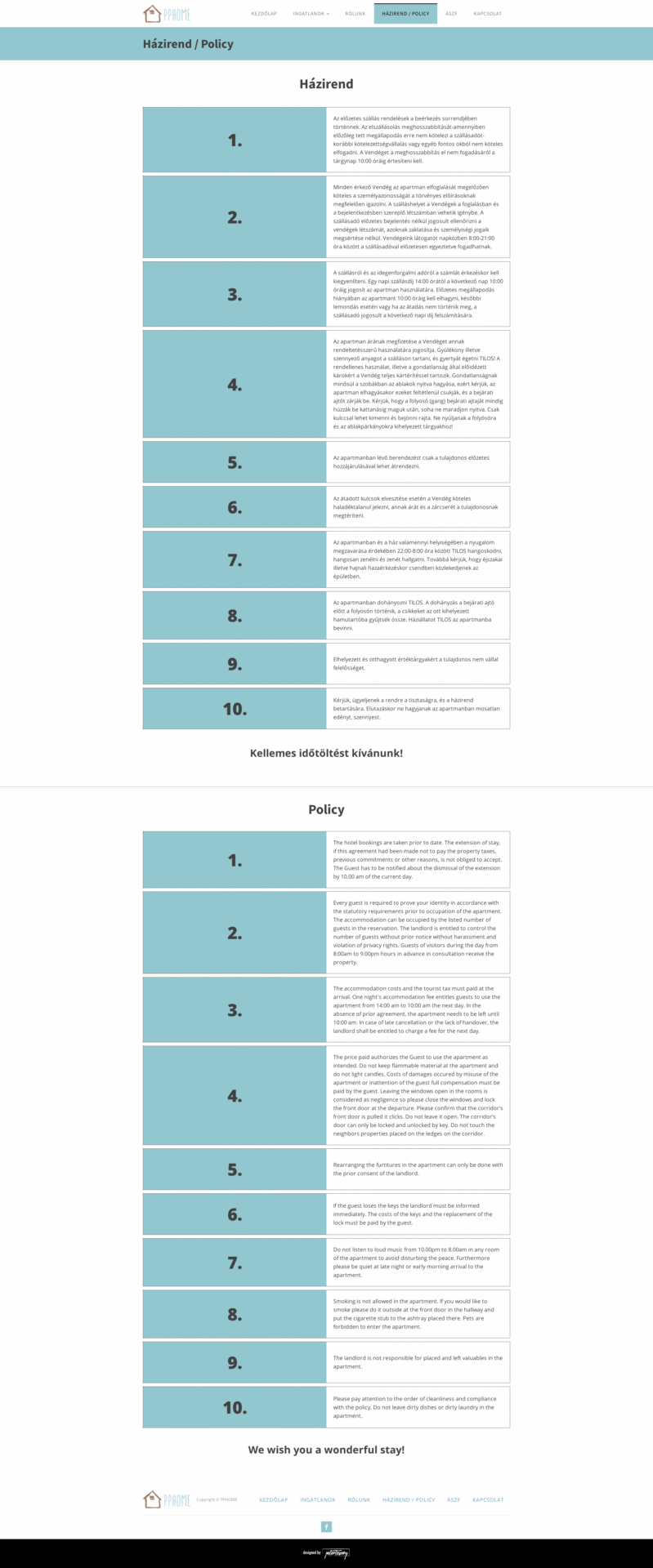 Házirend _ Policy – PPHome
