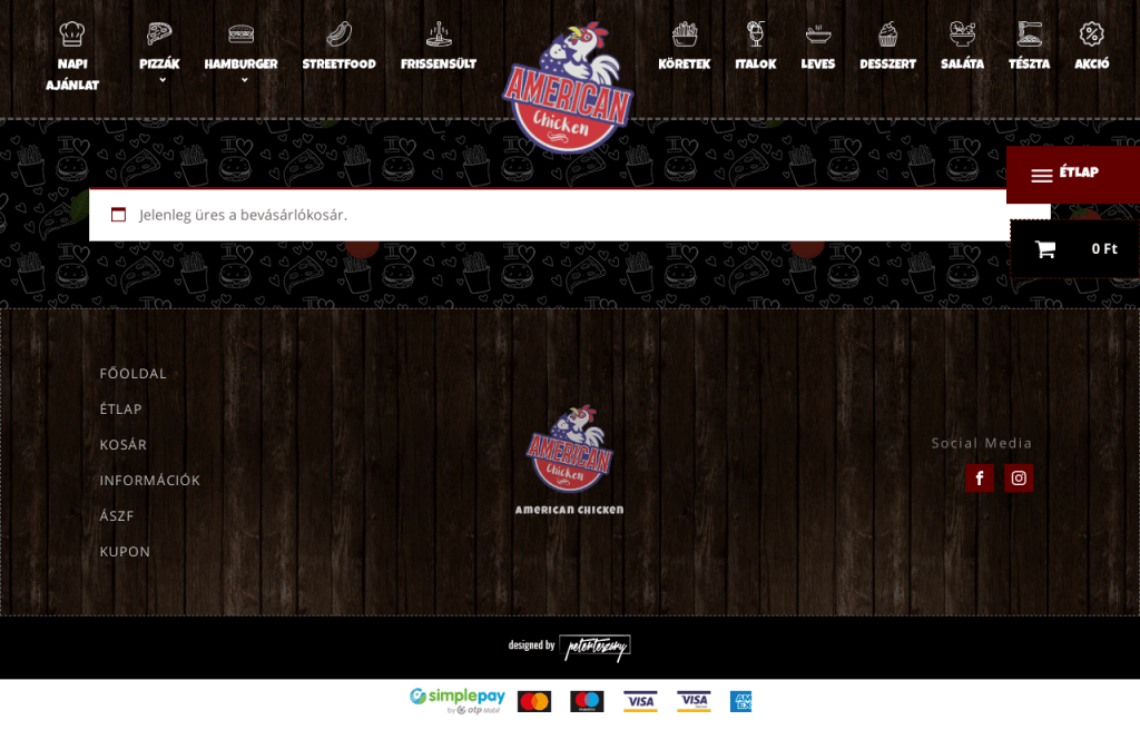 American-Chicken-Pizza-and-Streetfood weboldal fejlesztés