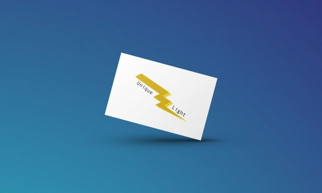 Unique Light logo mockup