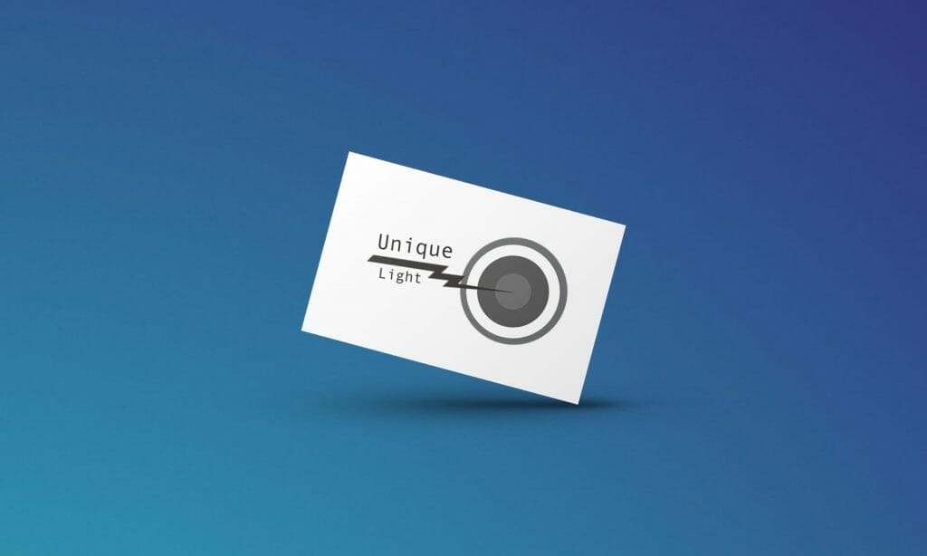 Unique Light logo mockup