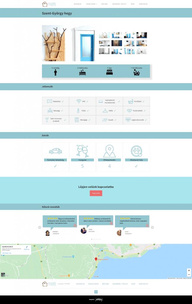 PPHOME weboldal fejlesztés