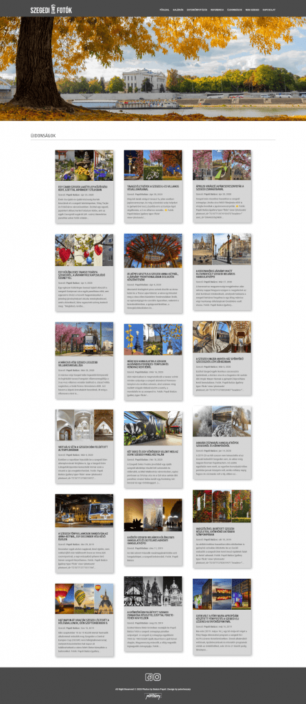 Szegedifotók weboldal fejlesztés