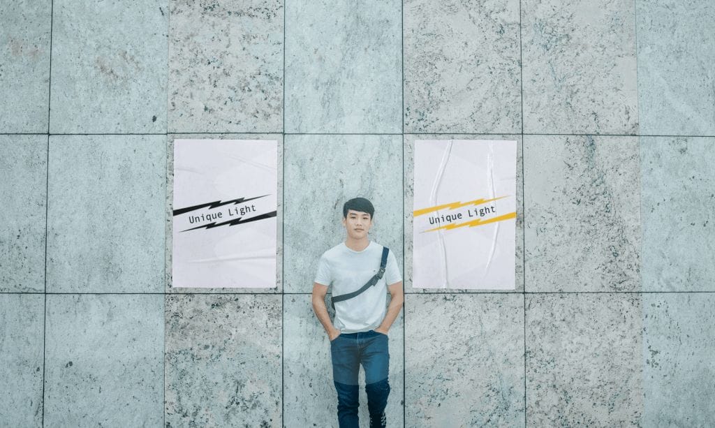 Unique Light logo mockup