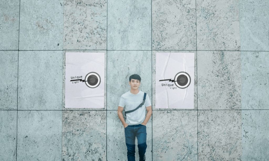 Unique Light logo mockup