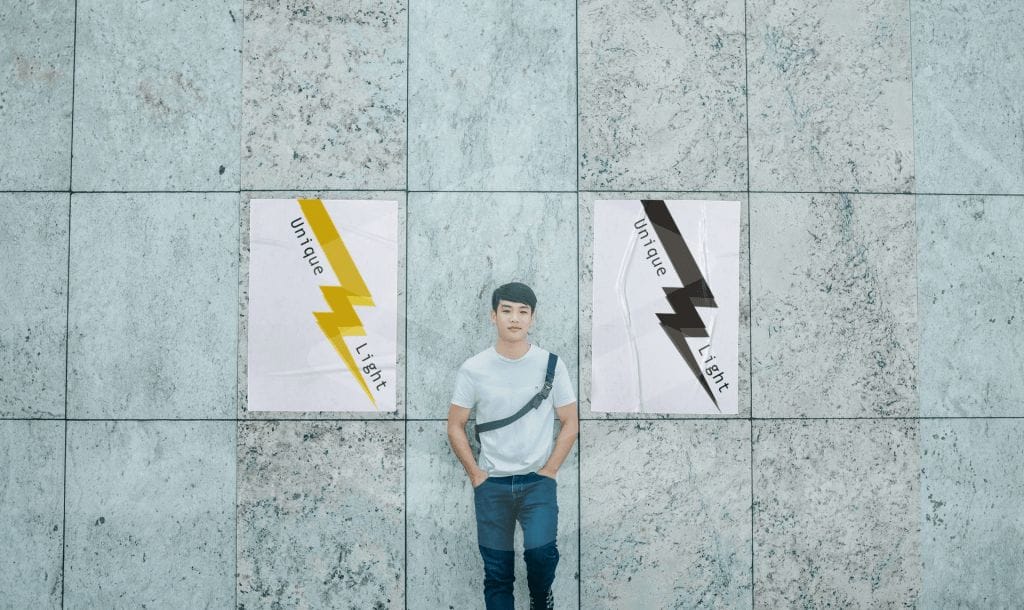 Unique Light logo mockup