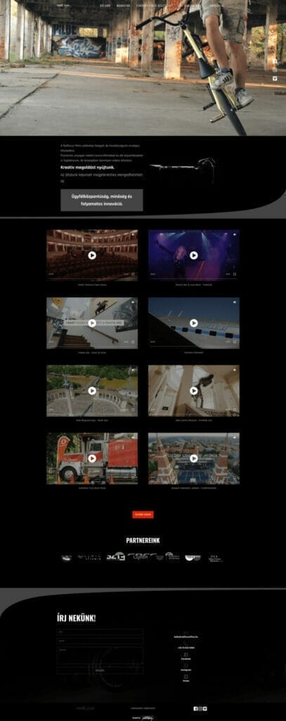 Redfocusfilms weboldal fejlesztés