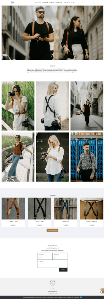 hamsen-harness webshop fejlesztés